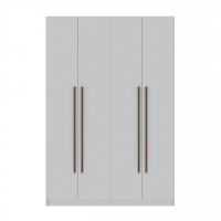 Manhattan Comfort 157GMC1 Gramercy Modern 2-Section Freestanding Wardrobe Armoire Closet in White